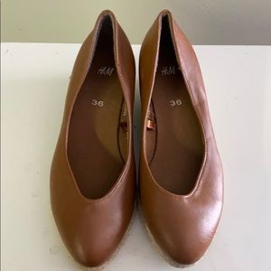 H&M brown wedges size 36